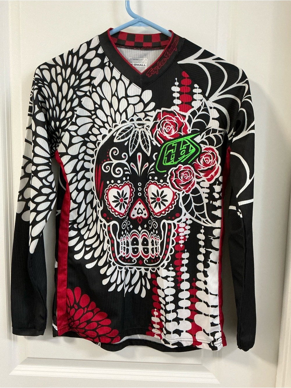 Troy Lee Designs Women's XS Sugar Skull Jersey LS Top Motocross BMX